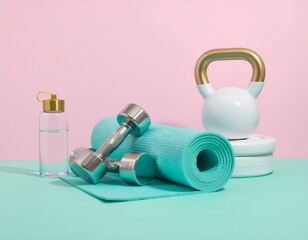 exercise equipment for training at home or in a studio or fitness center.