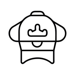 Stylized outline of a robotic vacuum cleaner with a distinctive top design
