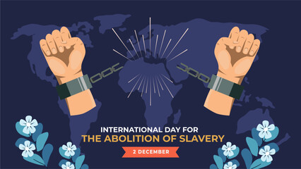 International Day for the Abolition of Slavery Flyer illustration