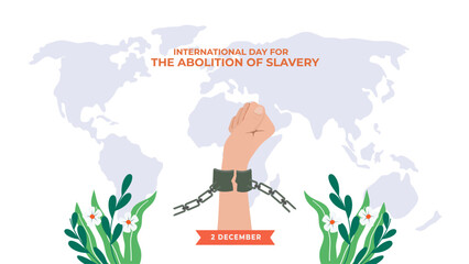 International Day for the Abolition of Slavery Flyer illustration