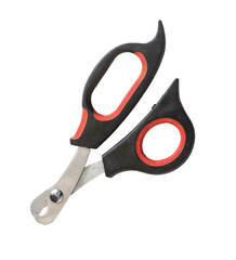 Pe nail scissors isolated on white