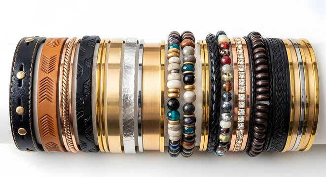 Discover your next favorite accessory with this stunning collection of modern leather and beaded bracelets, perfect for elevating any look.