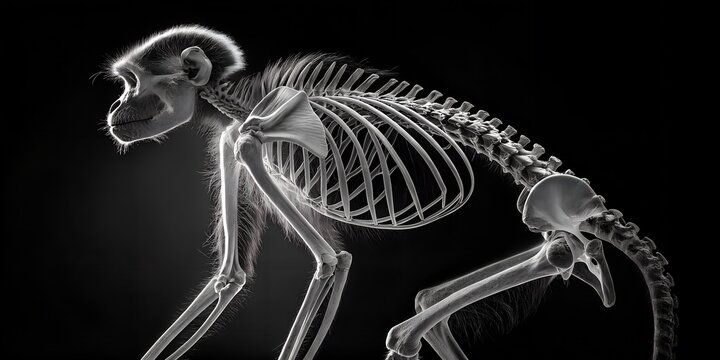 skeleton of a monkey