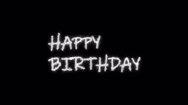  happy birthday animation with solid  background 2 color combo black and white happy birthday animation 4K
