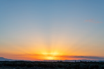 真っ赤な夕焼け