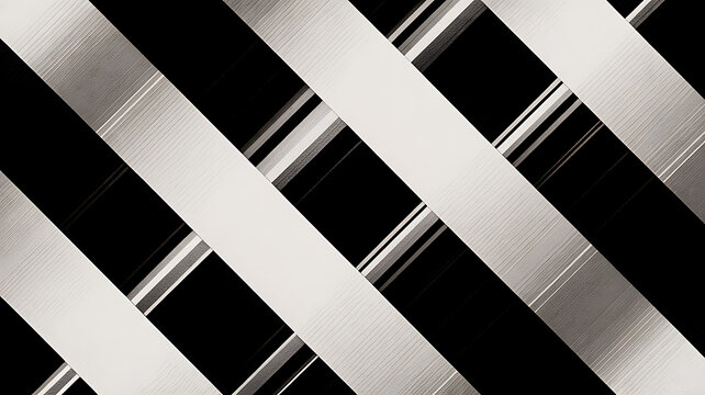 Abstract diagonal stripes of light gray and white on a black background creating a textured geometric pattern