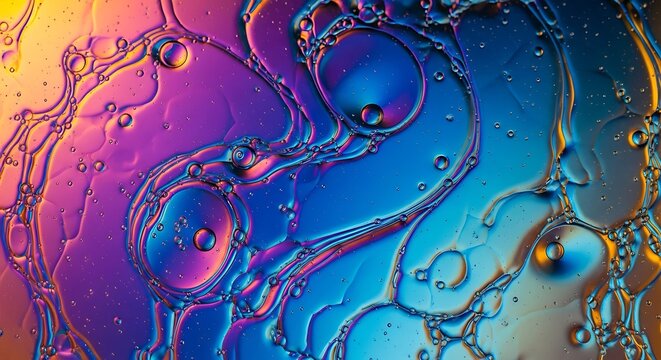Abstract liquid art with vibrant colors and swirling patterns. - Powered by Adobe