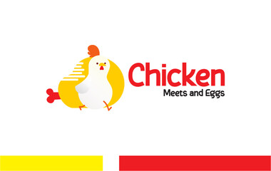 Vibrant Logo for Chicken, Meats, and Eggs Business