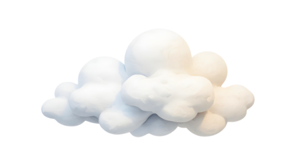 A fluffy white cloud isolated against a black background