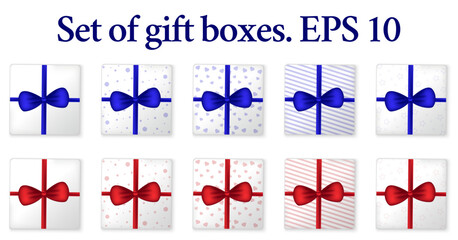 Set of gift boxes. EPS 10