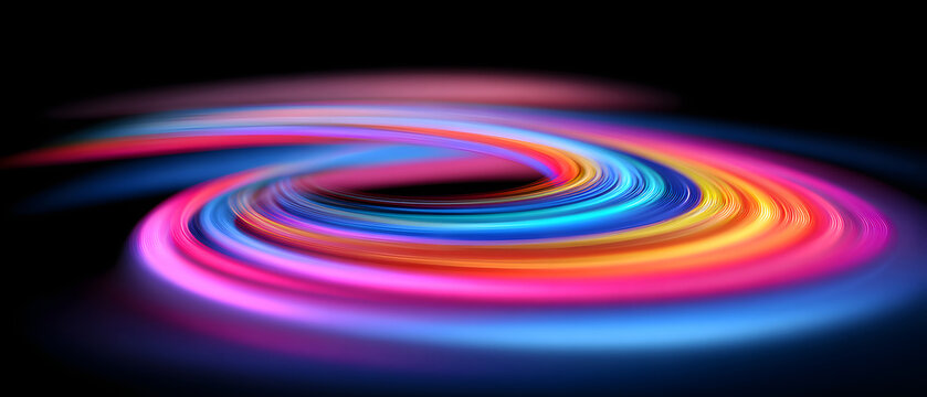 Modern abstract blue and purple circles background, abstract technology background - Powered by Adobe