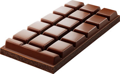 Fototapeta premium Milk chocolate bar, sweet dessert, glossy square pieces, rich cocoa, indulgent treat