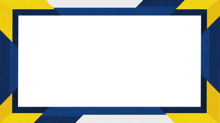 Abstract geometric frame design with central white copy space.