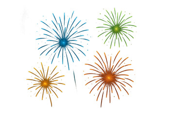 Fototapeta premium Colorful Fireworks Burst Celebration – New Year and Festival Background