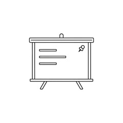 Presentation Board with Pin and Text, a Visual Aid for Meetings.