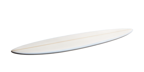 White surfboard gliding on blue ocean waves