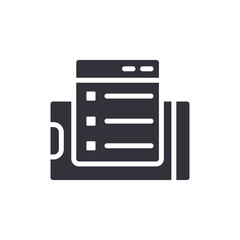 Fototapeta premium Mobile Checklist Application Icon Design For Web Usage