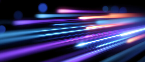 Abstract technological background with glowing data flow