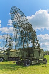 Minsk region, Belarus, July 12, 2025. Soviet radio altimeter PRV-13 on the Stalin Line.                              
