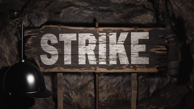 Strike in a mine.