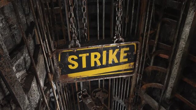Strike in a mine.