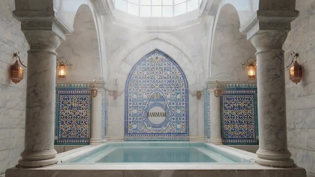 Interior of a traditional hammam.