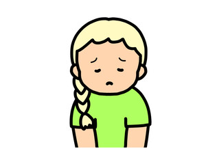 悲しい　金髪の女の子