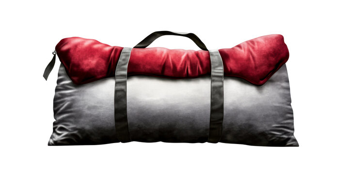 Large Duffle Bag with Red Accents and Straps