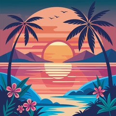 Tropical Sunset Paradise