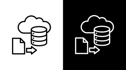 Data Migration  White Icon Set Design