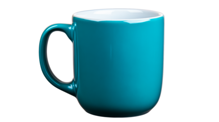 Ceramic Teal Mug with White Interior