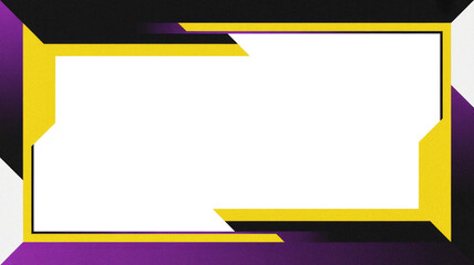 Fototapeta premium Modern Geometric Frame Design Element with Yellow and Black Accents.