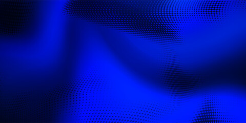 Dot white blue wave light screen gradient texture background. Abstract  technology big data digital background. 3d rendering.