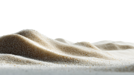 Textured sand dunes with white background