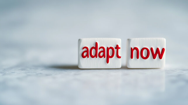 Adapt Now: This image emphasizes the critical need for immediate adaptation, highlighting the urgency and importance of being able to adjust to change.