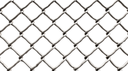 Close-up of Metallic Chain Link Fence Texture