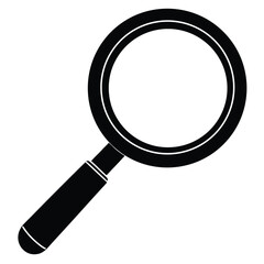 magnifying glass icon on white