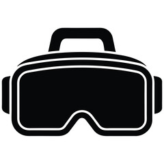 vr goggles icon on white background