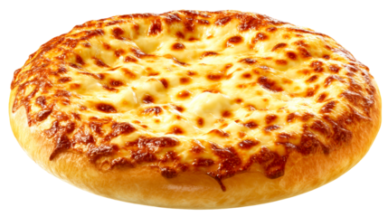 Melted Cheese Covered Round Baked Food Item