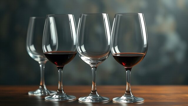  Artistic visualization of wine glasses becoming more fragile with each decade marker, balancing enjoyment and health, bar promotions.