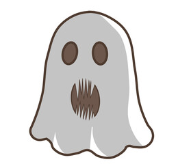 vector illustration of a scary ghost