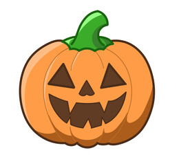 halloween pumpkin isolated on white