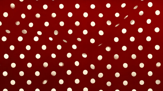 Classic red polka dot pattern desktop wallpaper