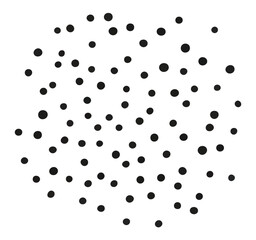 Abstract Random Black Dots Pattern Isolated on White Background Vector Illustration for Wallpaper, Wrapping Paper, Textile Design, Fabric Print, Decorative Elements, and Graphic Design Resources