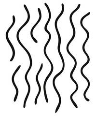 Hand Drawn Wavy Lines Set Isolated on White Background Vector Illustration for Design Elements, Patterns, and Decorative Use