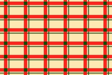 A vintage yellow checkered pattern with red and green lines forming a warm, nostalgic design.
