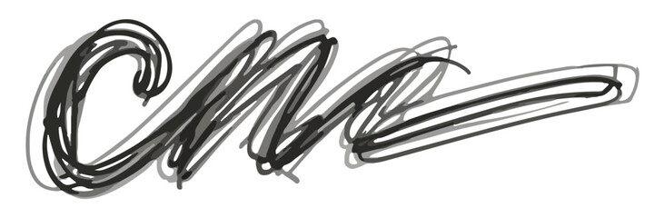 Abstract Scribble Sketch Drawing Doodle Line Art in Black and Gray on White Background Vector Illustration for Designs