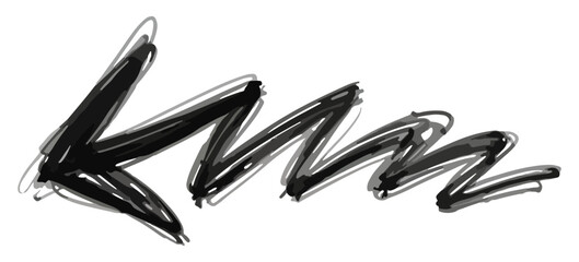 Hand-drawn arrow and zigzag line sketch scribble design element vector illustration isolated on white background concept for web design banner poster social media and print projects