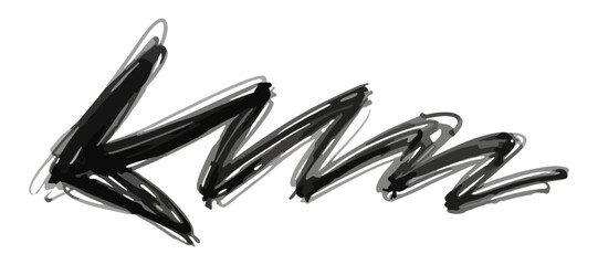 Hand-drawn scribble zig-zag arrow shape with rough edges vector illustration isolated on white background graphic element for design projects banners posters social media and web design