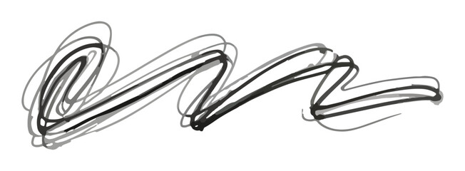 Abstract Scribble Line Art in Black and Grey Tones Isolated on White Background Vector Illustration for Modern and Minimalist Designs
